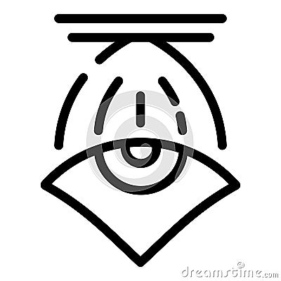Eyes diopter icon, outline style Vector Illustration