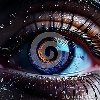 eyes photorealistic Stock Photo