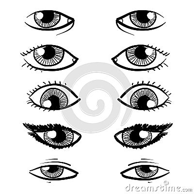 Eyes sketch Stock Photo