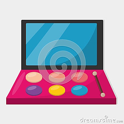 Eyeshadow cosmetic isolated vector illustration Vector Illustration