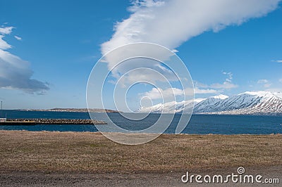 Eyjafjordur in North Iceland Stock Photo