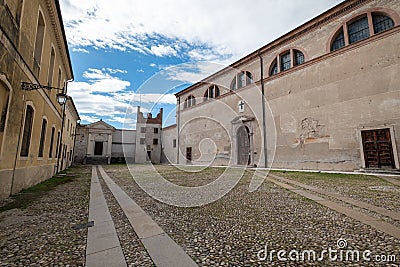 Ezzelini Castle in Bassano del Grappa old town, Vicenza, Italy Stock Photo