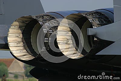 F-15 airplane engine Stock Photo