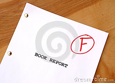 F Book Report Stock Photo