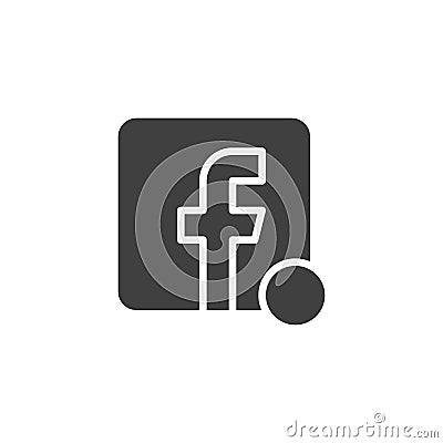 F button notification vector icon Vector Illustration