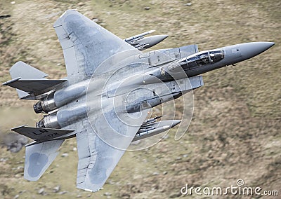 F15 c Grim Reaper in flight 493rd USAF retires March 2022 Editorial Stock Photo