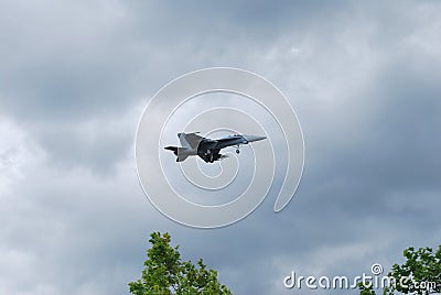 F18 landing at Farnborough Editorial Stock Photo