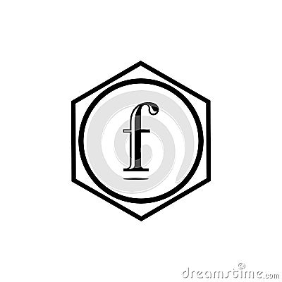 F Letter vector icon Vector Illustration