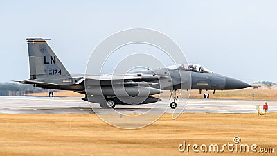 F-15 at RAF Lakenheath Editorial Stock Photo