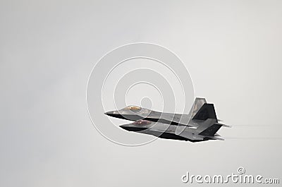 F22 Raptor and F35 Lightning fighter jets Editorial Stock Photo