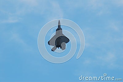 An F22 soaring Editorial Stock Photo