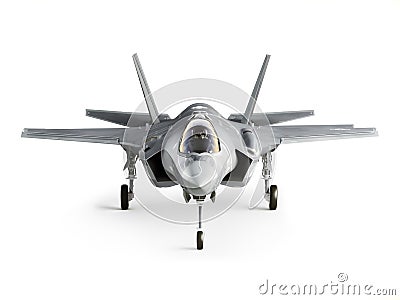 F35 strike aircraft front view Stock Photo