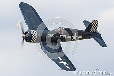 F4U Corsair at the 2019 Thunder Over Michigan Airshow Editorial Stock Photo