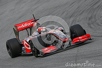 F1 2009 - Heikki Kovalainen McLaren Editorial Stock Photo
