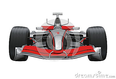 Formula One Racing Car Vector Illustration