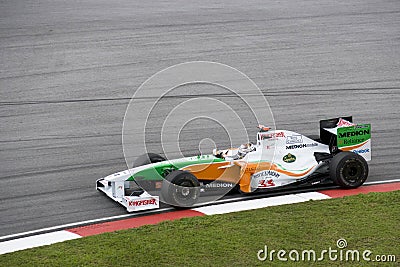 F1 Racing 2009 - Adrian Sutil (Force India) Editorial Stock Photo