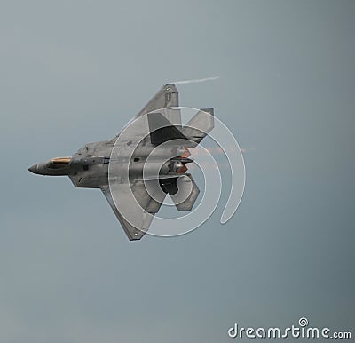 F22 Raptor Jet Fighter Airplane Stock Photo