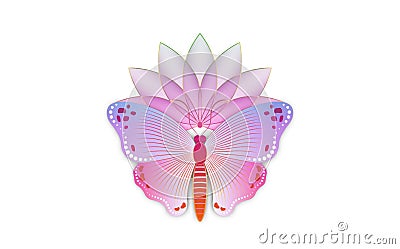 Lotus flower and butterfly logo Slogan with colorful Butterfly colorful flower template. Vector Design for Fashion, Poster Vector Illustration