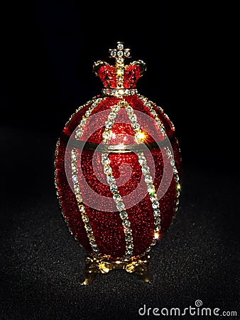 Faberge Egg in black Stock Photo