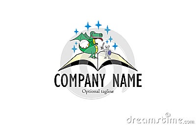 Fable book logo Vector Illustration