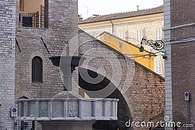 Fabriano, Marches, Italy: historic buildings Stock Photo