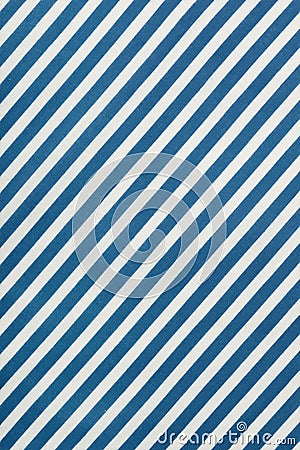 Fabric background in diagonal blue and white stripe, cotton texture Stock Photo