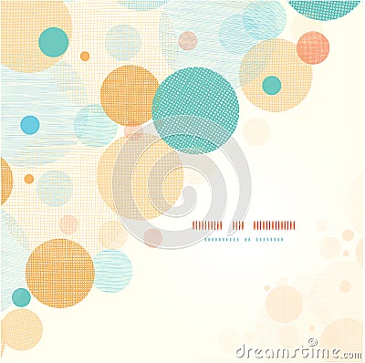 Fabric circles abstract corner pattern background Vector Illustration