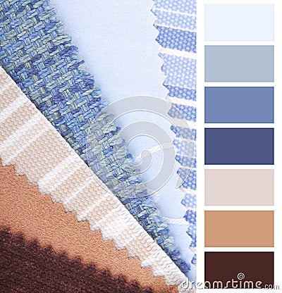 Fabric color chart Stock Photo