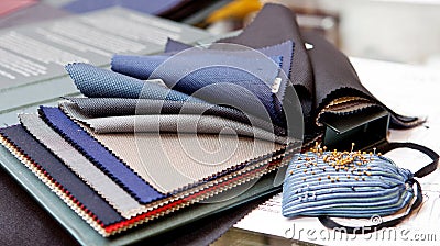 Fabric color samples Stock Photo