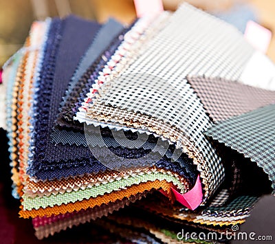 Fabric color samples Stock Photo