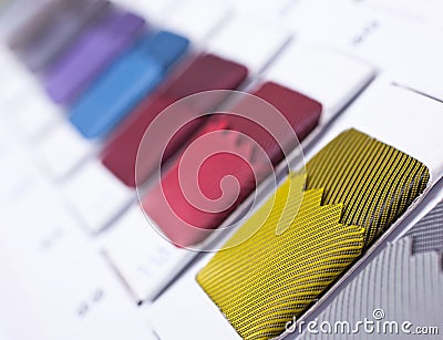 Fabric color samples palette Stock Photo