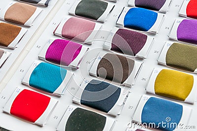 Fabric color samples palette Stock Photo