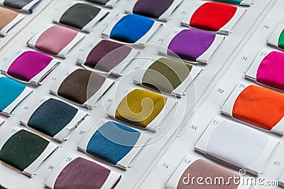 Fabric color samples palette Stock Photo