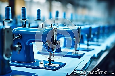 Fabric industrial designer sewing manufacture factory Stock Photo