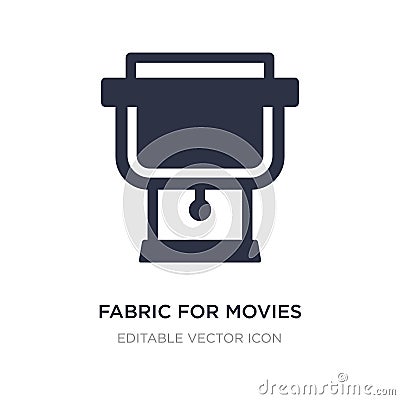 fabric for movies icon on white background. Simple element illustration from Cinema concept Vector Illustration