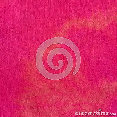 fabric painted at home in red with tie-dye stains Stock Photo