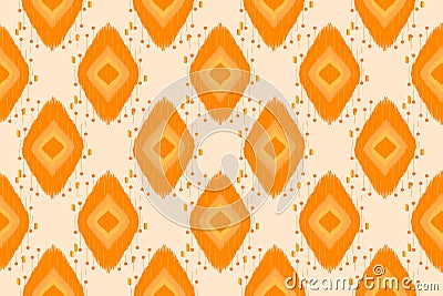 Fabric pattern, pillow pattern, seamless pattern, orange square shape Stock Photo