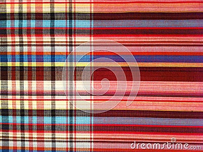 Fabric plaid Cotton of colorful background and abstract texture Stock Photo