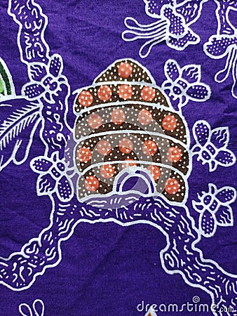 Fabric with purple background, unique, creative image. Stock Photo