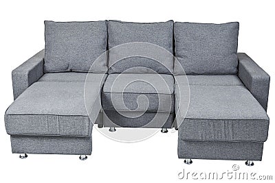 Fabric Sofa Bed with color grey Stock Photo