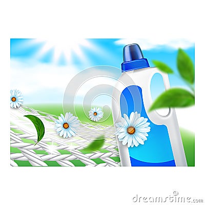 Fabric Softener Creative Promotion Poster Vector Vector Illustration