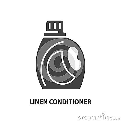 Fabric softener glyph icon. Linen conditioner. Laundry symbol Vector Illustration