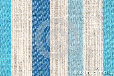 Fabric texture canvas. Cotton background. Detail close up for dress or other modern fashion textile print. Blue and gray striped Stock Photo
