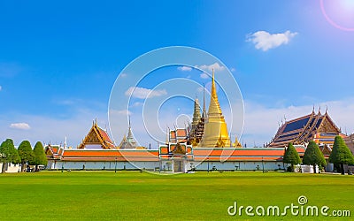 Fabulous Grand Palace and Wat Phra Kaeo Stock Photo