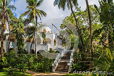 Fabulous hotel in in the rainforest Stock Photo