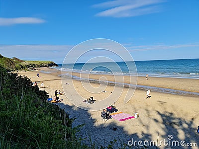 Fabulous Magheramore beach in Ireland owned by Mr Niall Mellon, who bought the site in the late 1990s Editorial Stock Photo