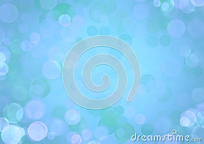 Fabulous shiny banner, delicate turquoise blue background, painted in bokeh style Stock Photo
