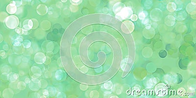 Fabulous shiny banner, light green silver background, painted in bokeh style Stock Photo