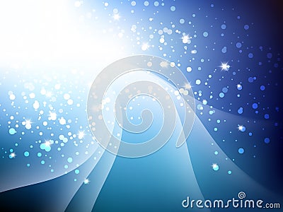 Fabulous Winter Blue Soft Pastel Bokeh Pale Abstract Background Vector Illustration