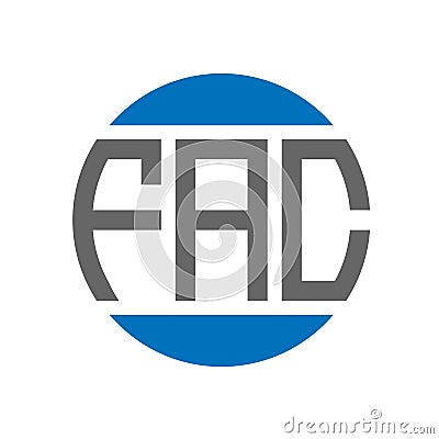 FAC letter logo design on white background. FAC creative initials circle logo concept. Vector Illustration